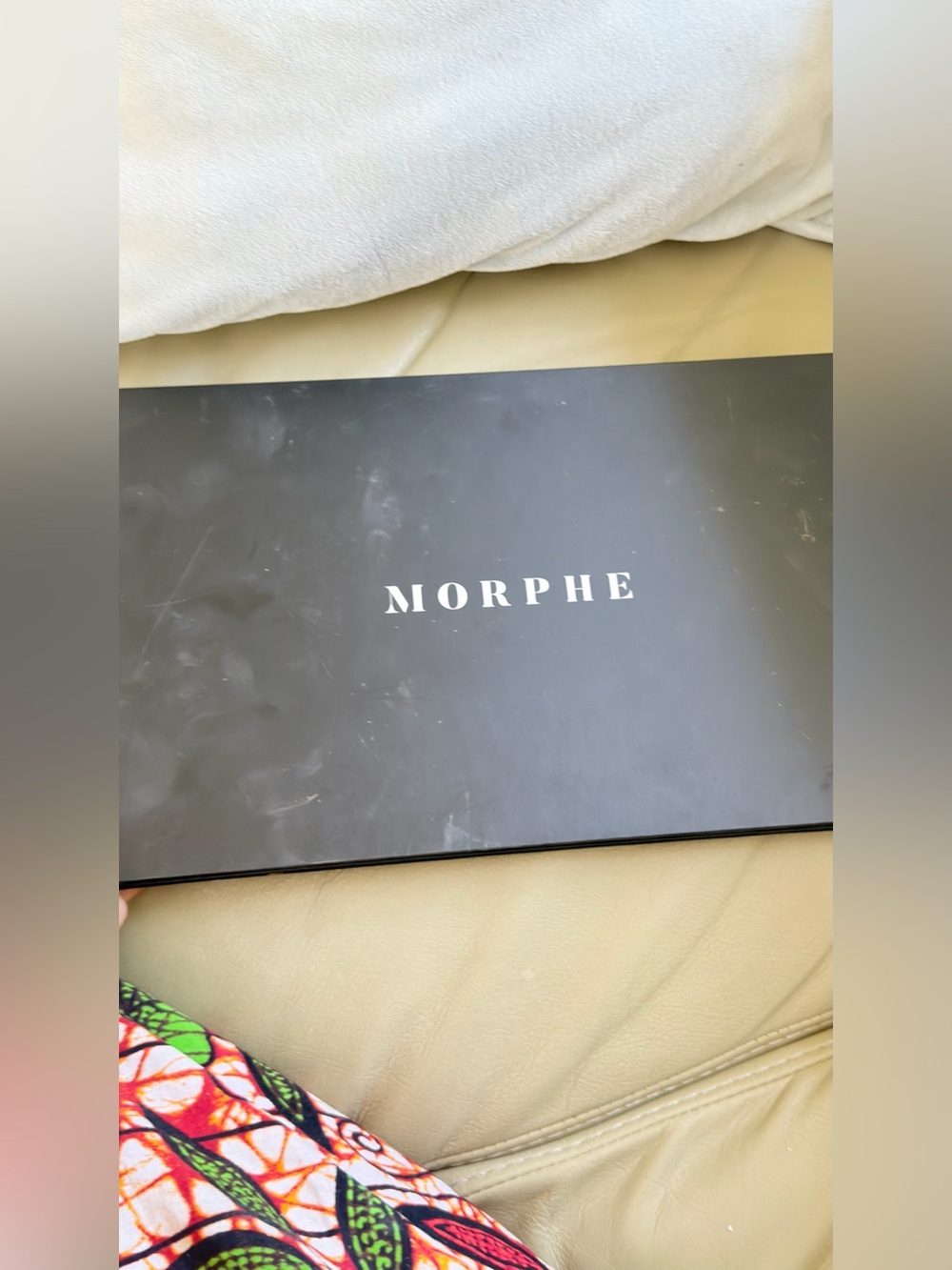 Morphe Matte Black Makeup Palette Case with White Logo